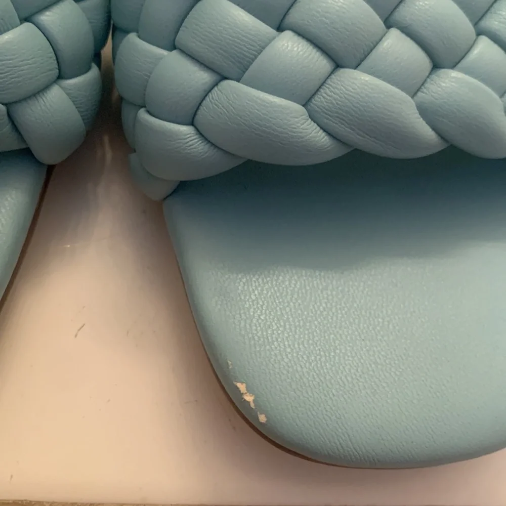 Turquoise Braided Steve Madden Heels - Picture 2 of 4